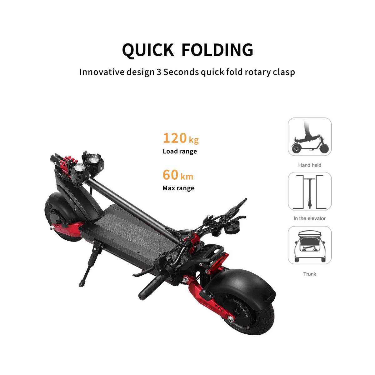 OW-STH07X Off-Road E-Scooter | 70km/h | 60km Range | Foldable Design