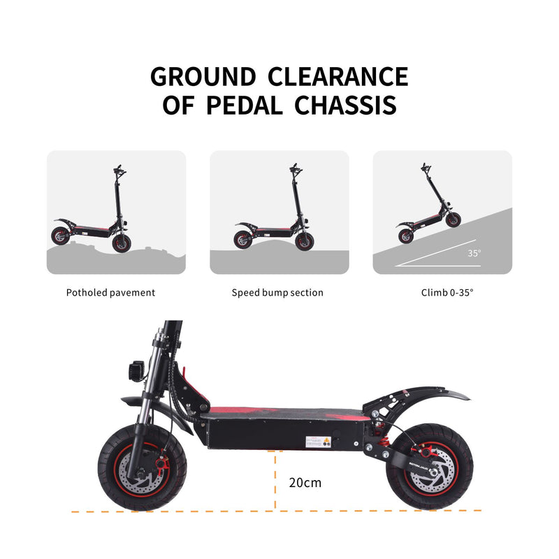Dual Motor Strong Power Long Range Battery Safety Management System City Riding Off Road Adventure Electric Scooter STH10G