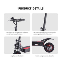 Dual Motor Strong Power Long Range Battery Safety Management System City Riding Off Road Adventure Electric Scooter STH10G
