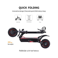 Dual Motor Strong Power Long Range Battery Safety Management System City Riding Off Road Adventure Electric Scooter STH10G